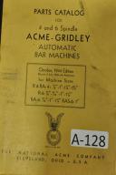 Acme Gridley-Acme Gridley 4 & 6 Spindle Bar Machine, Parts Manual Year (1944)-R-R-4-R-6-RA-6-01